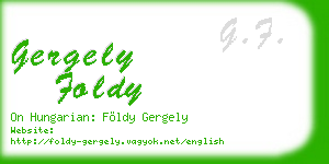 gergely foldy business card