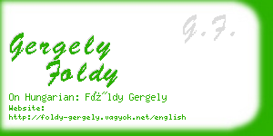 gergely foldy business card